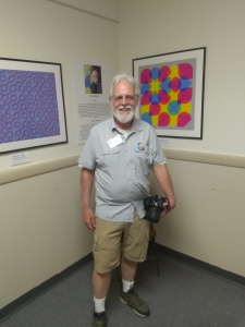 Glenn Newland with Paul Brown prints